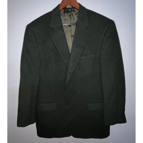 Jos A Bank Men's Classic Fit Gordon Dark Green Blazer Jacket Suit 44L - Picture 2 of 11
